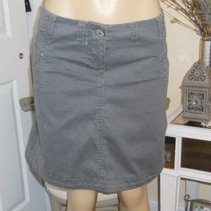 Miracle of Denim  27 Gray Skirt Drawstring Hem Stretchy Cotton